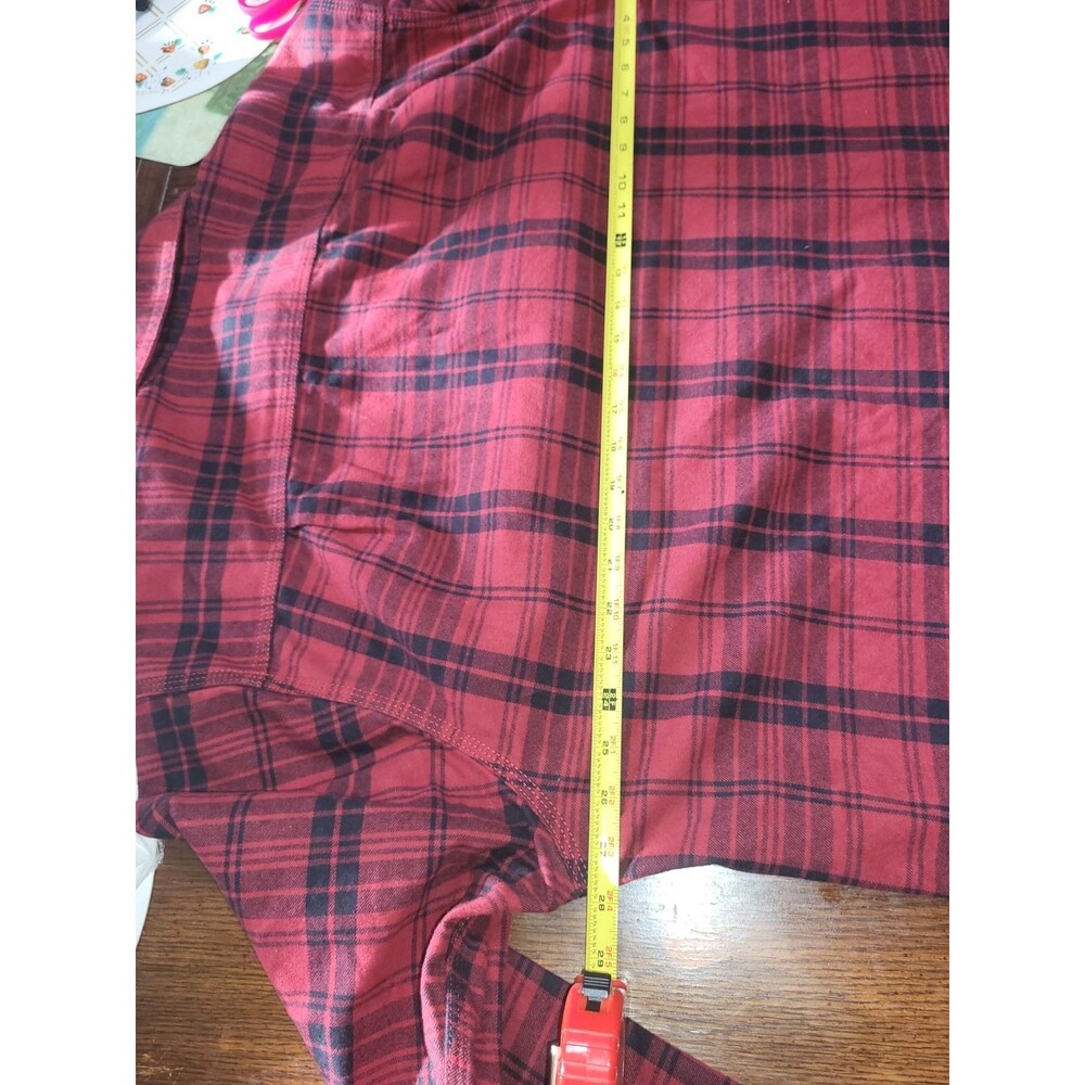 Ridgecut Toughwear Men's 2XL Heavyweight Plaid Flannel Shirt Red Black Workwear - Picture 6 of 9